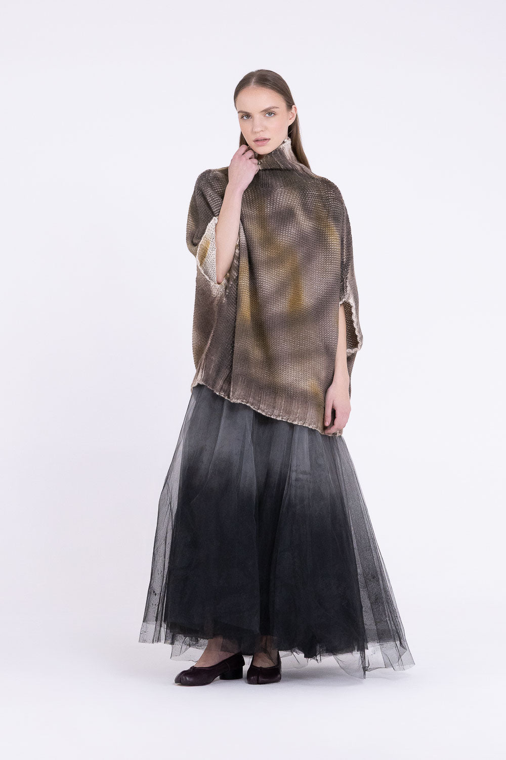 S397 - REVERSIBLE BOXY MAXI SWEATER