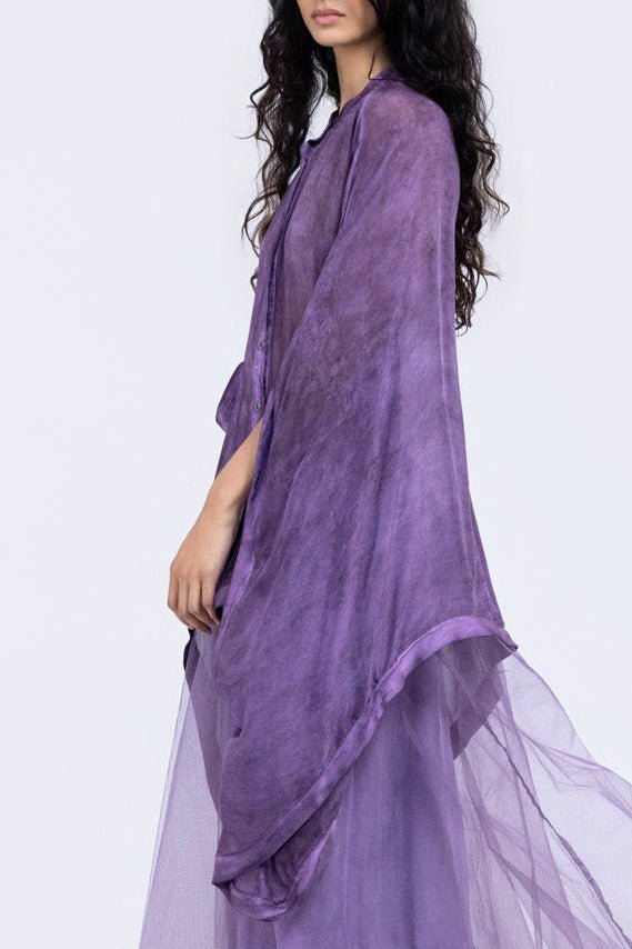 S519 - Poncho Kimono-Style Top