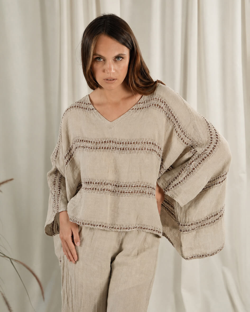 CAMICIA WAVE - Posidonia Brown