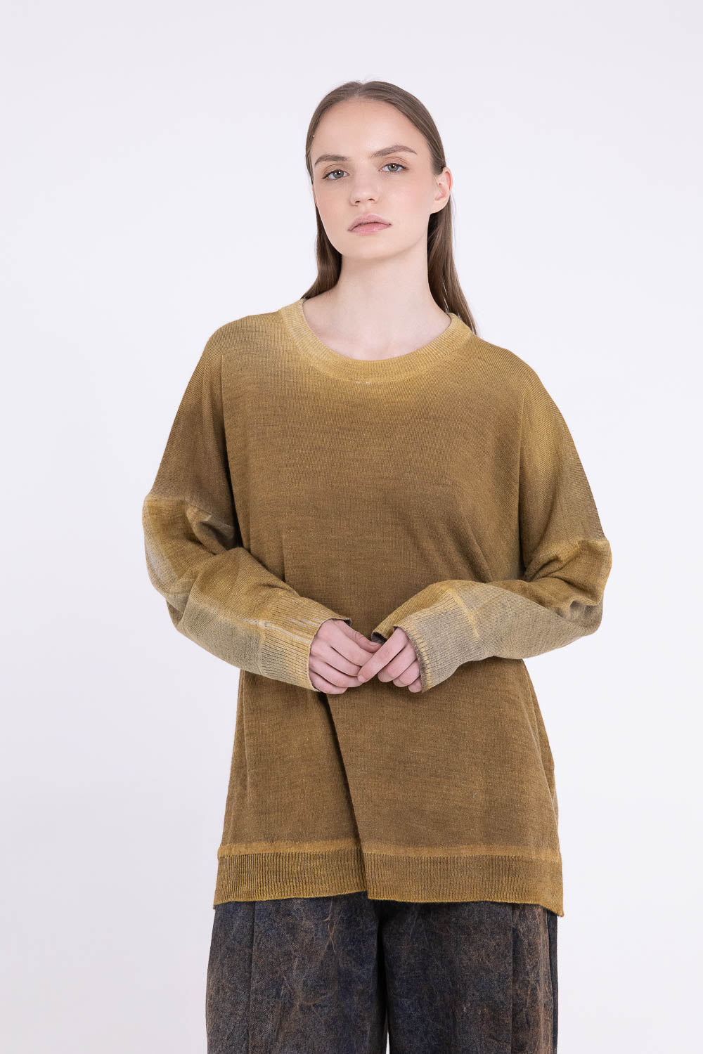 S400 - CREW NECK MAXI SWEATER
