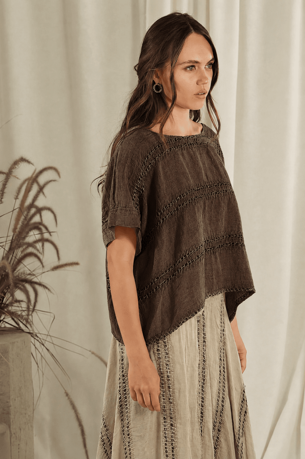 CAMICIA MINOSSE - Posidonia Brown