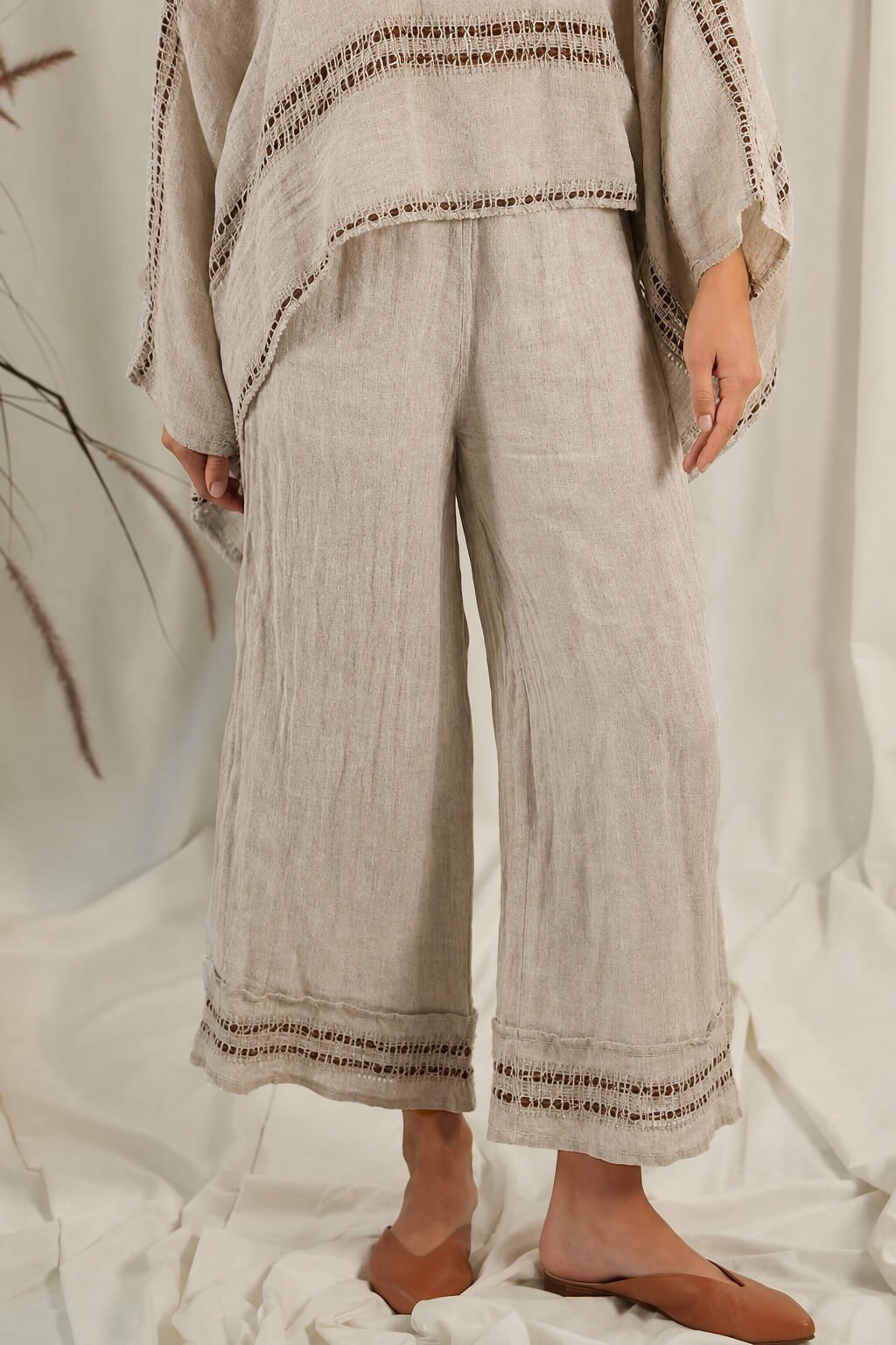 PANTALONE BAGNATO - Posidonia Brown