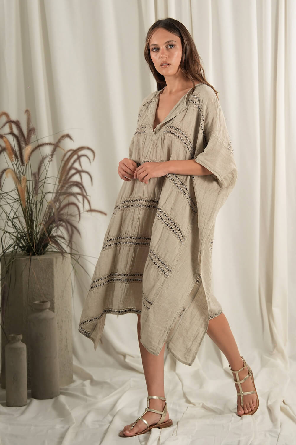 VESTITO COPRICOSTUME - Posidonia Brown