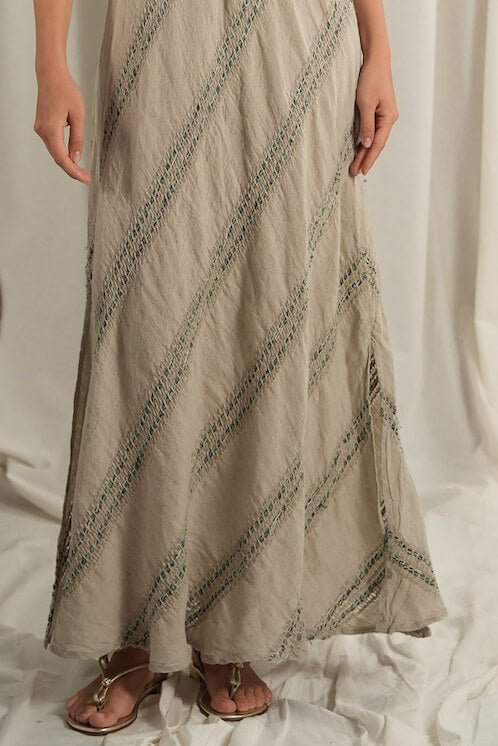 VESTITO TRAPEZIO - Posidonia Green