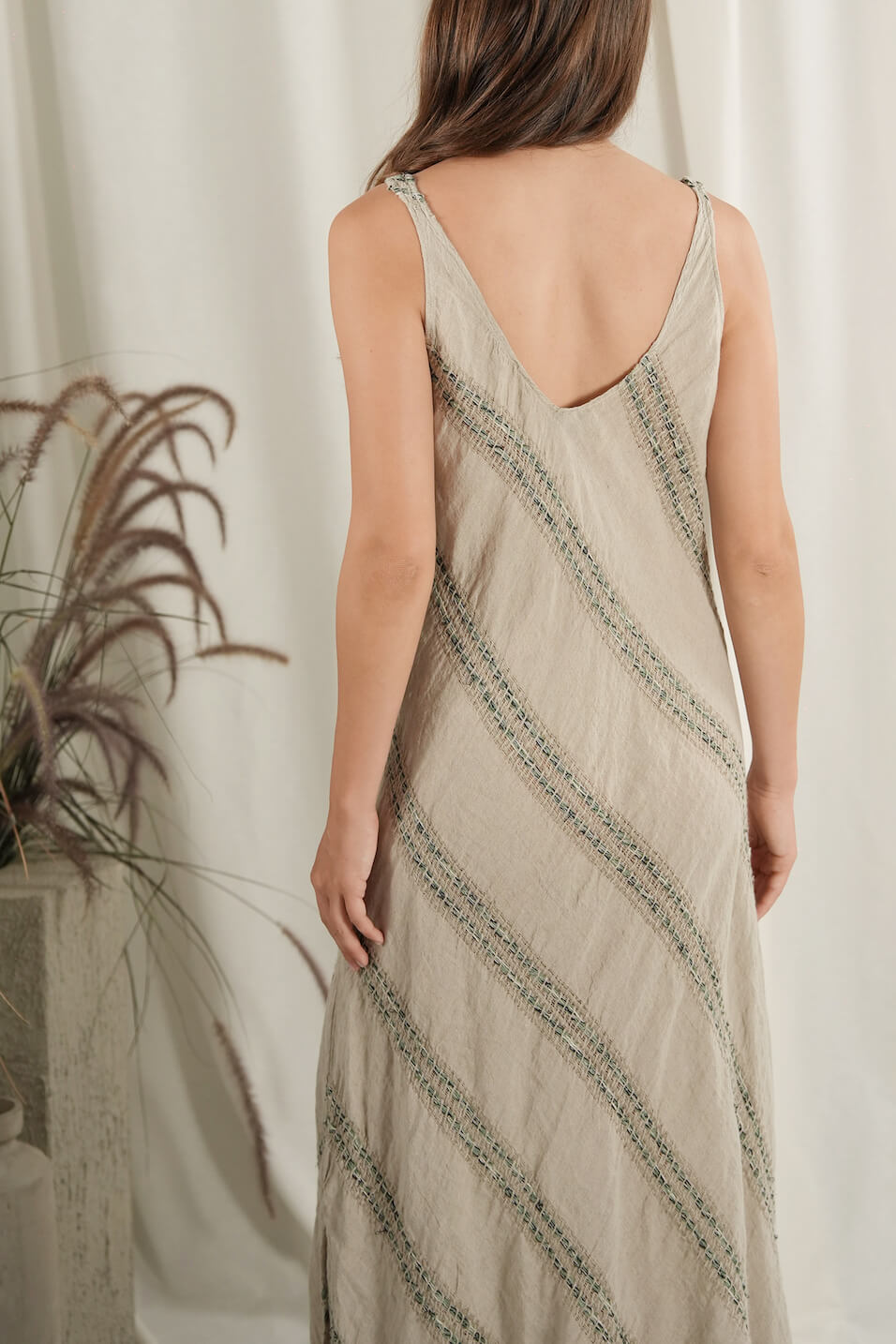VESTITO TRAPEZIO - Posidonia Green